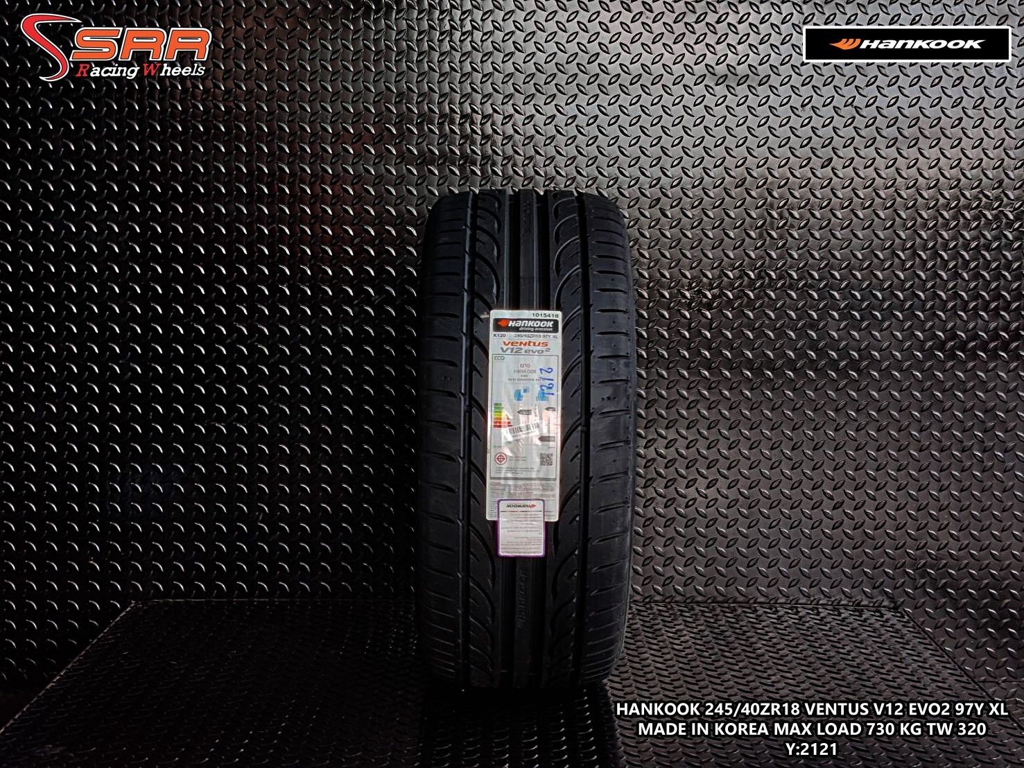 HANKOOK Ventus V12 evo2 245/40ZR18 ยางใหม่ปี2021 ราคาพิเศษ