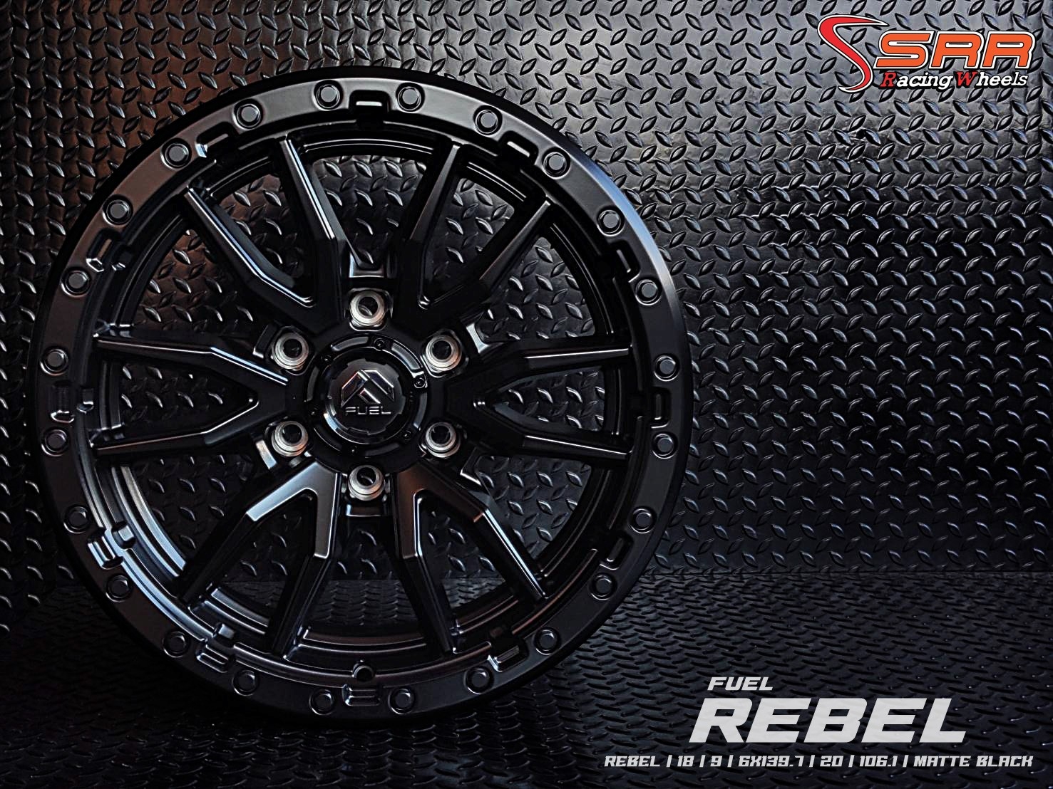 FUEL REBEL ขอบ18x9 6H139.7 ET20 MATTE BLACK