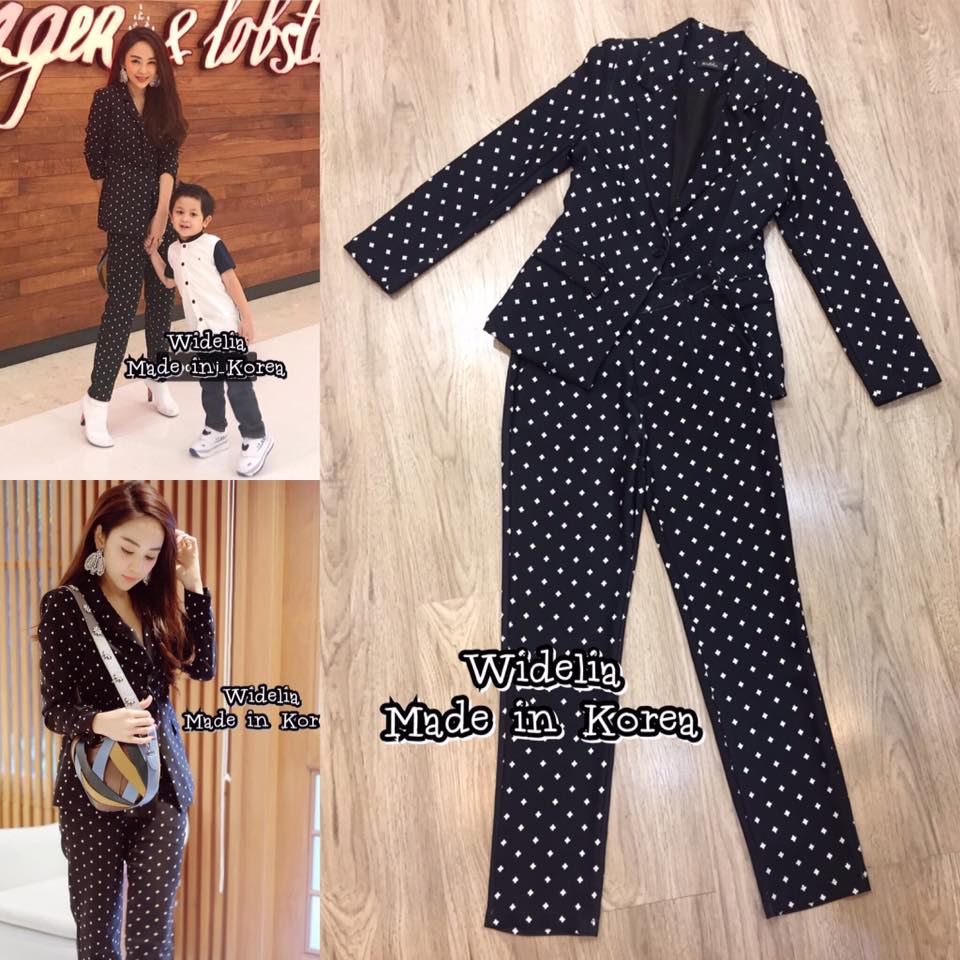 *พร้อมส่ง*Korea Set:: เซ็ตเบลเซอร์ ปกเล็ก มีกระเป๋าทั้งสองด้าน