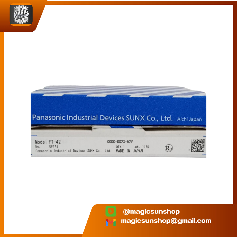 PANASONIC Fiber Optic Sensor, Through Beam, Threaded Type, 1.13 m FT-42