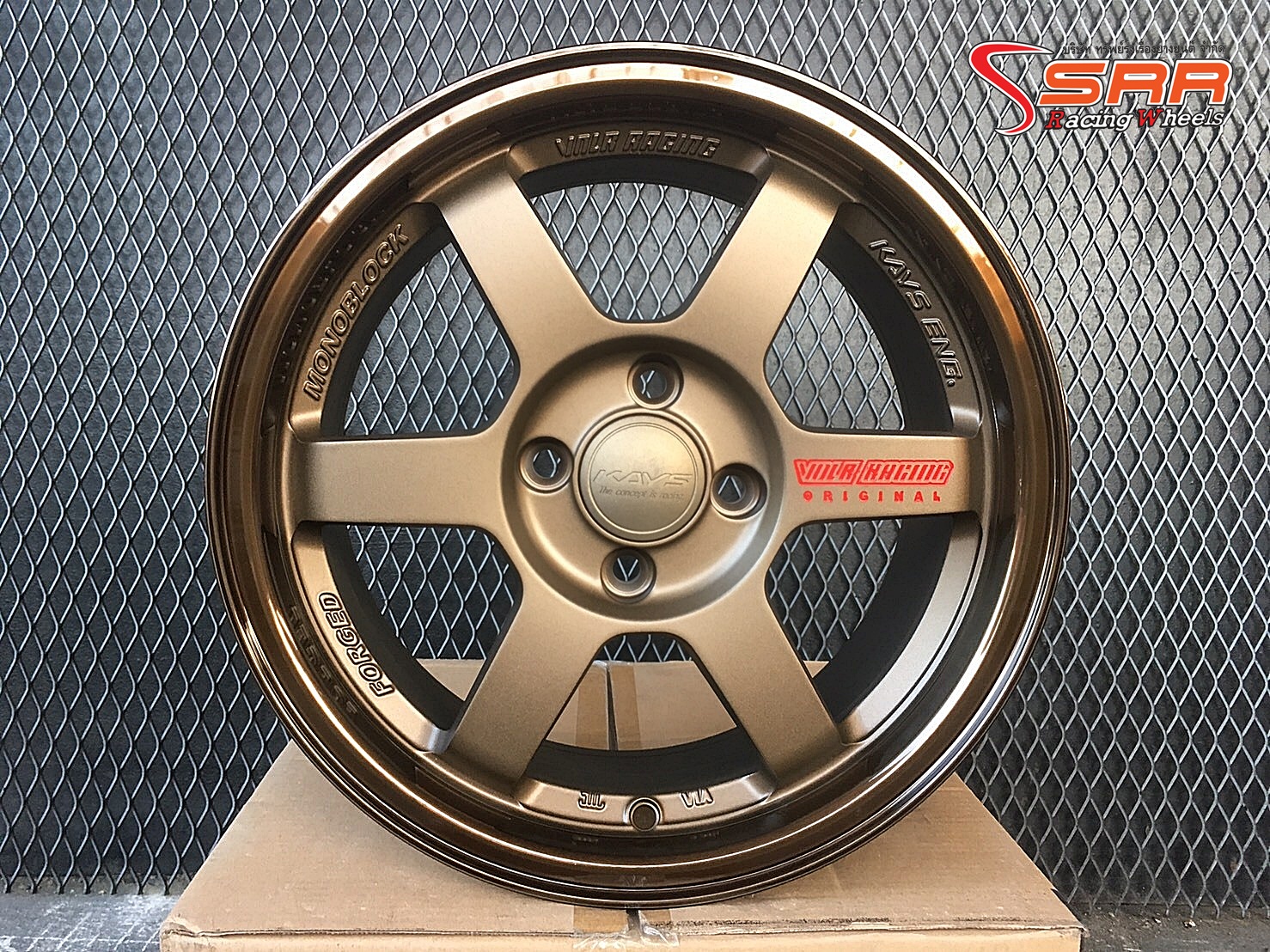 TE37 H636 JAPAN QUALITY ขอบ15 4x100 สีน้ำตาลเลเซอร์แดง