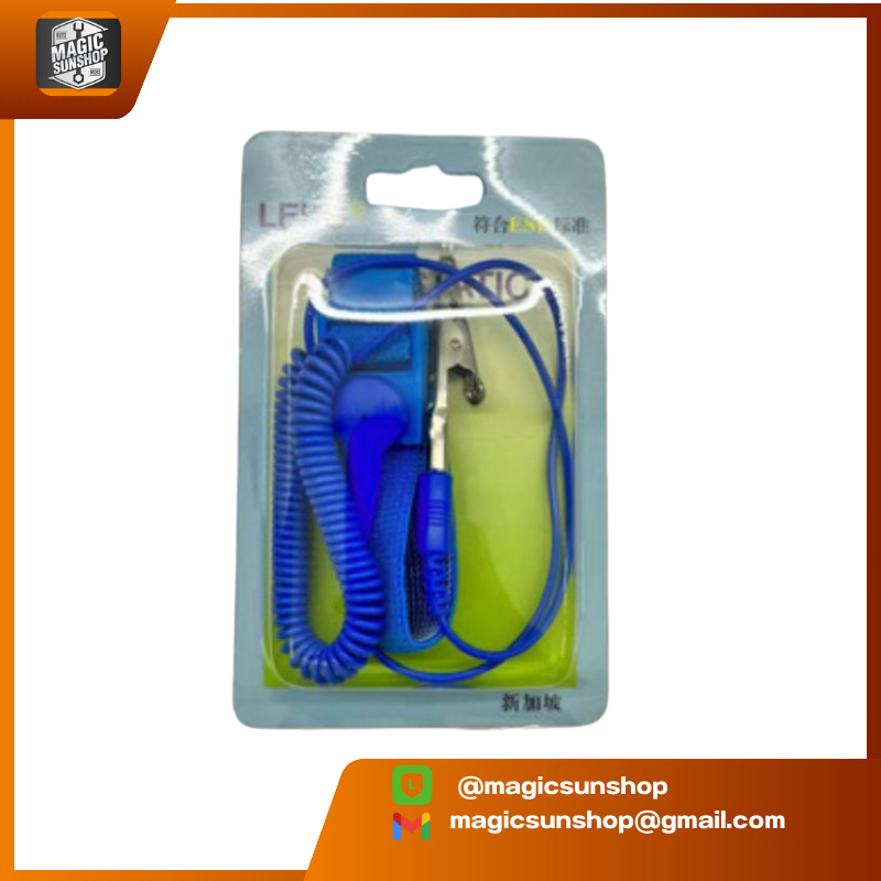 918328 LEKO PVC anti-static wrist strap สายรัดกันไฟฟ้าสถิตย์แบบมีสาย 3 เมตร
