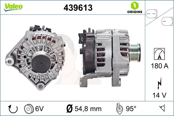439613 ไดชาร์จ Valeo รุ่น BMW N47 E81/ E87 (SERIES 1)/ E83(X3)/ E84(X1)/E90