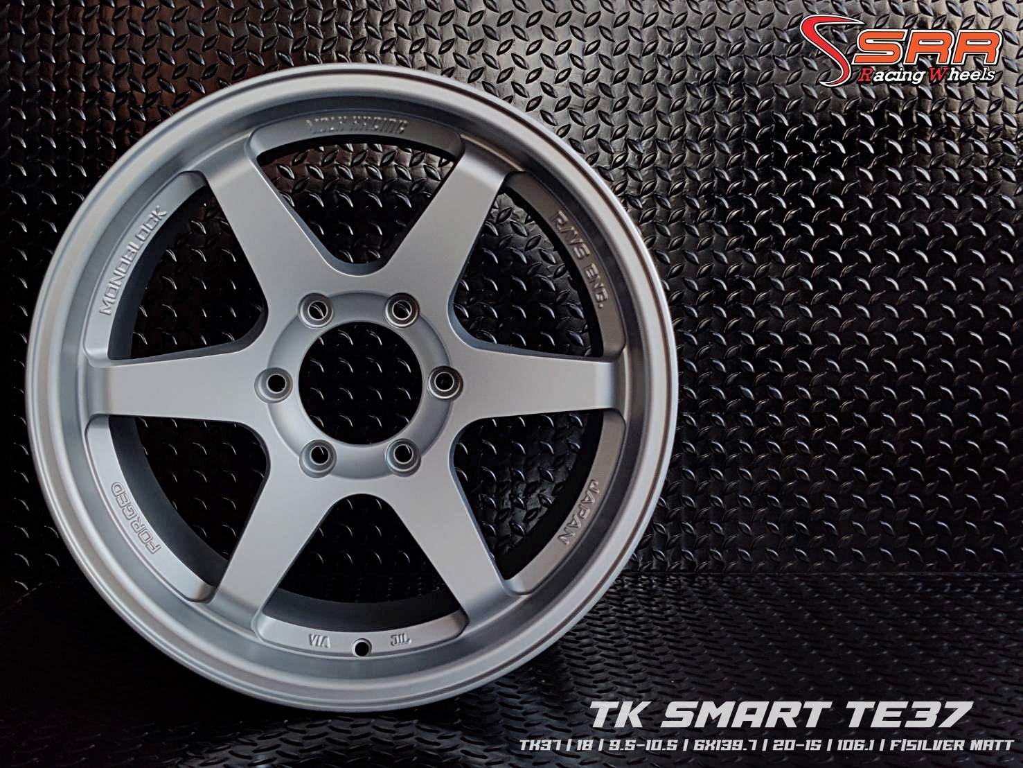 TE37 ล้อไทย ขอบ18 หน้า9.5 หลัง10.5 6H139.7 ชุดละ 14,000฿
