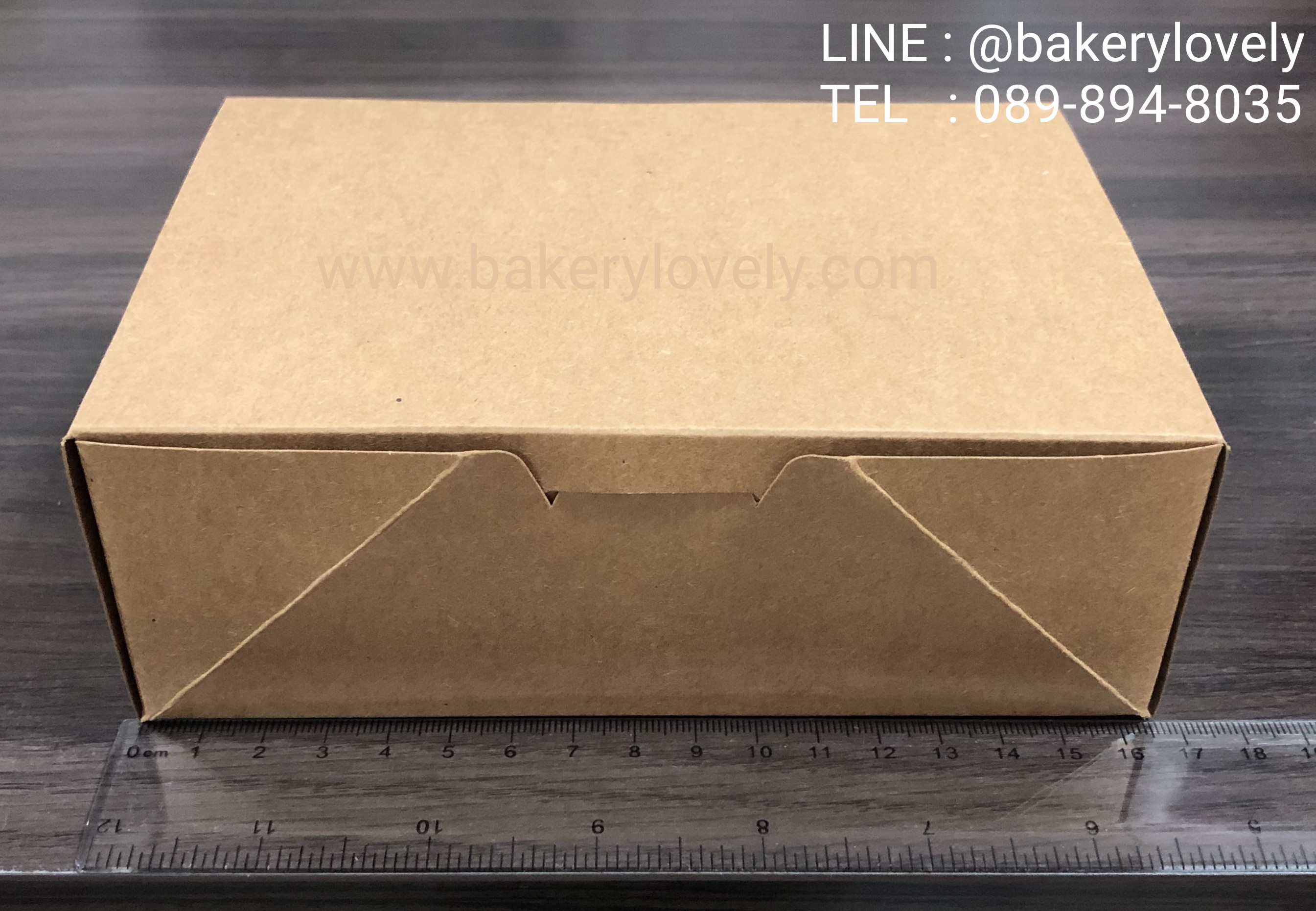 กล่องกระดาษสีน้ำตาล M 11.5x16.5x5.5 cm pop-up ( เคลือบใน )