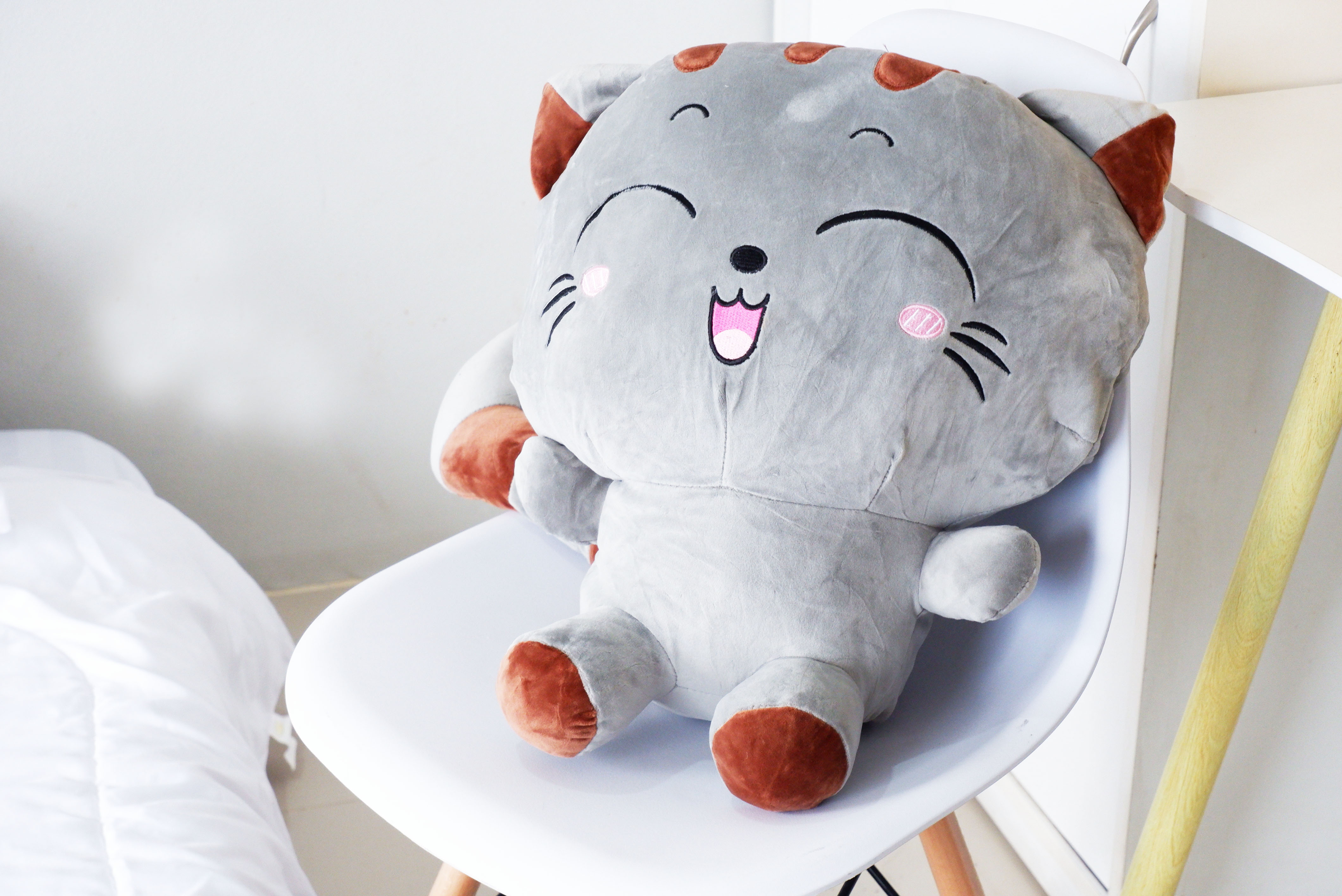 ตุ๊กตาผ้าห่ม แมวมีหาง (10 ตัวคละสี)