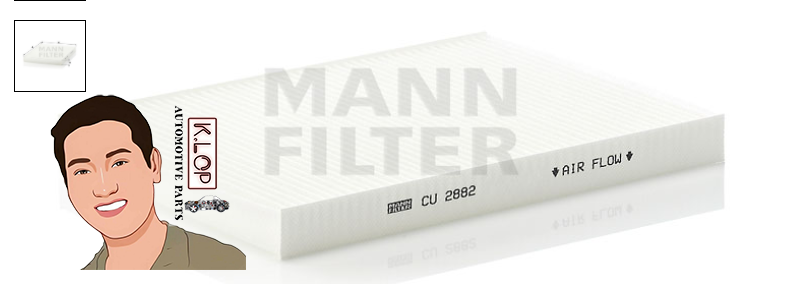 CU2882 ไส้กรองแอร์ (VW) Golf III, POLO III, PASSAT (3B3), VENTO : MANN-FILTER แท้นำเข้ายุโรป