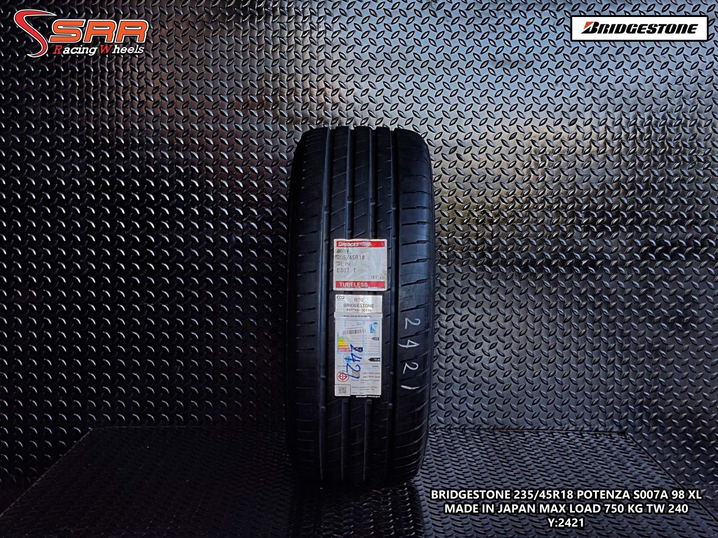 BRIDGESTONE POTENZA S007A 235/45R18 ยางใหม่ปี2021 ราคาพิเศษ
