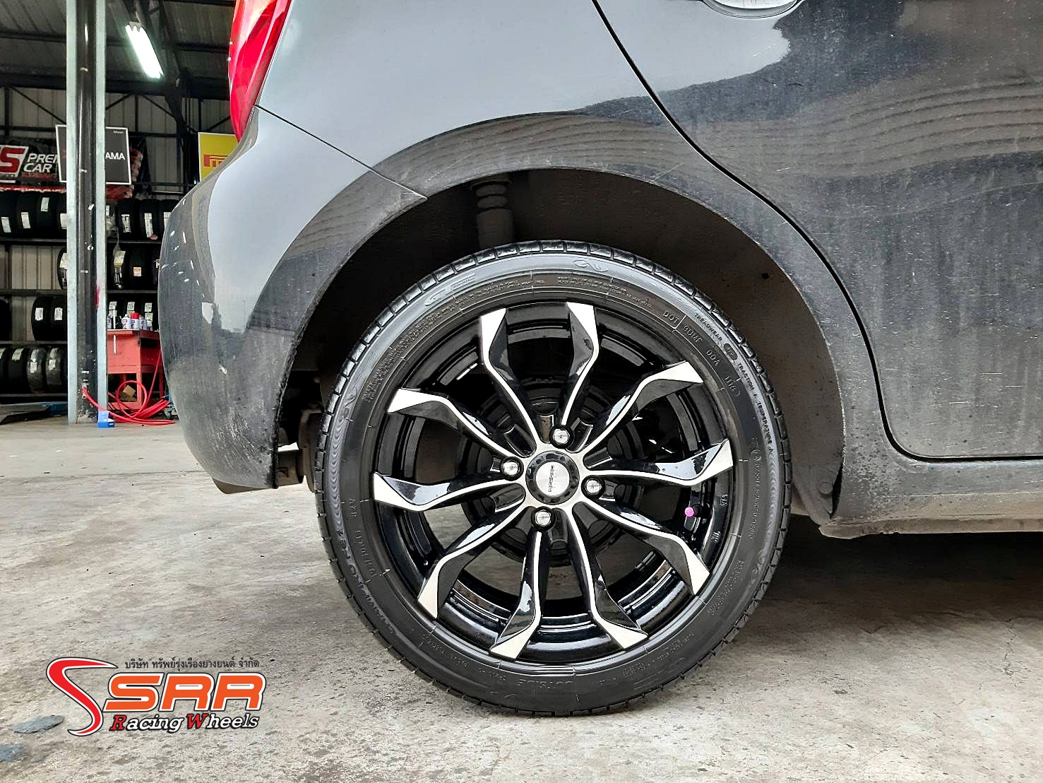 INFERNO 7091 15x7 4H100 ET38 BLACK POLISH