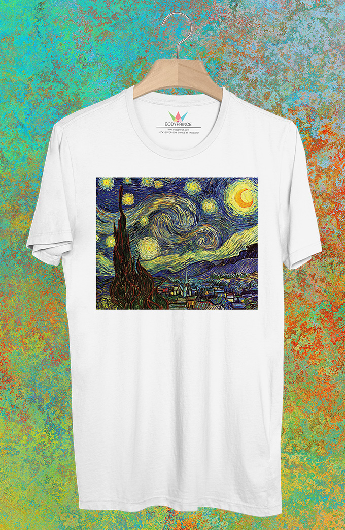 BP708 เสื้อยืด Starry Night