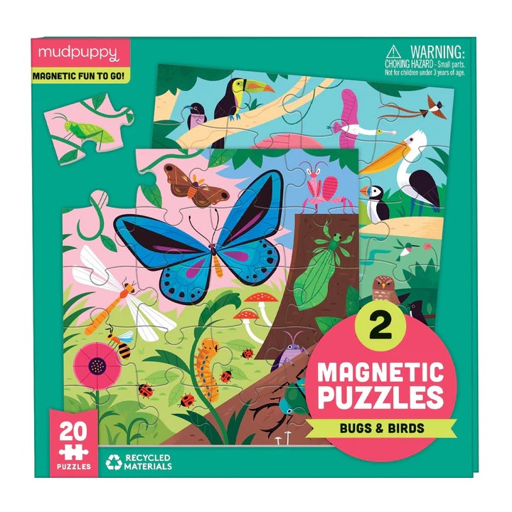 Mudpuppy - Bugs & Birds (Magnetic Puzzle) (2x20pcs.) 40 pcs.