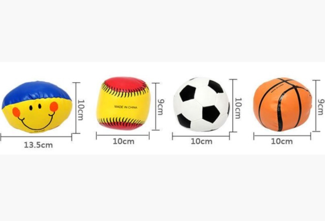 ลูกบอล ลูกบาส ลูกรักบี้ ลูกเทนนิส หนังนิ่ม ขนาดประมาณ 10 ซม