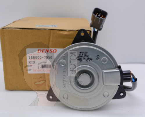 KLOP-T405-25A มอเตอร์พัดลมหม้อน้ำแท้ DENSO Honda CIVIC 1.3L 2006-2016/jazz