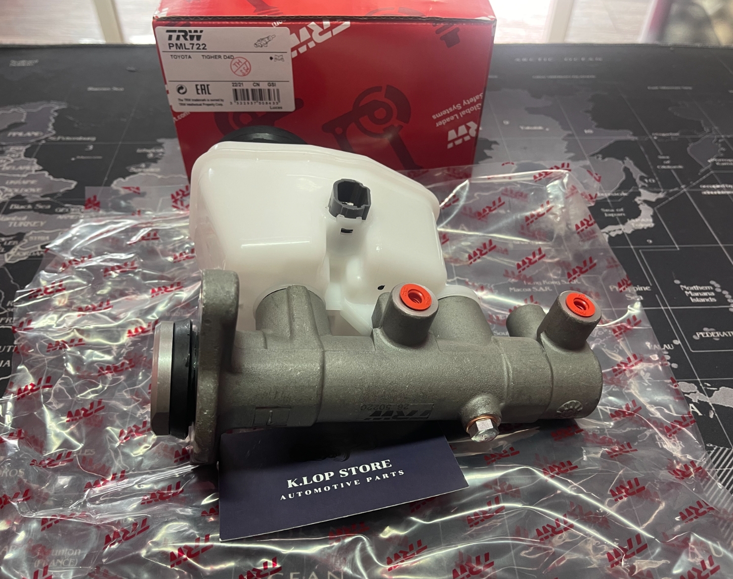 PML722 แม่ปั๊มเบรก TOYOTA HILUX TIGER D4D 2WD, PRADO'95 LN106 รูแปปตรง 1"