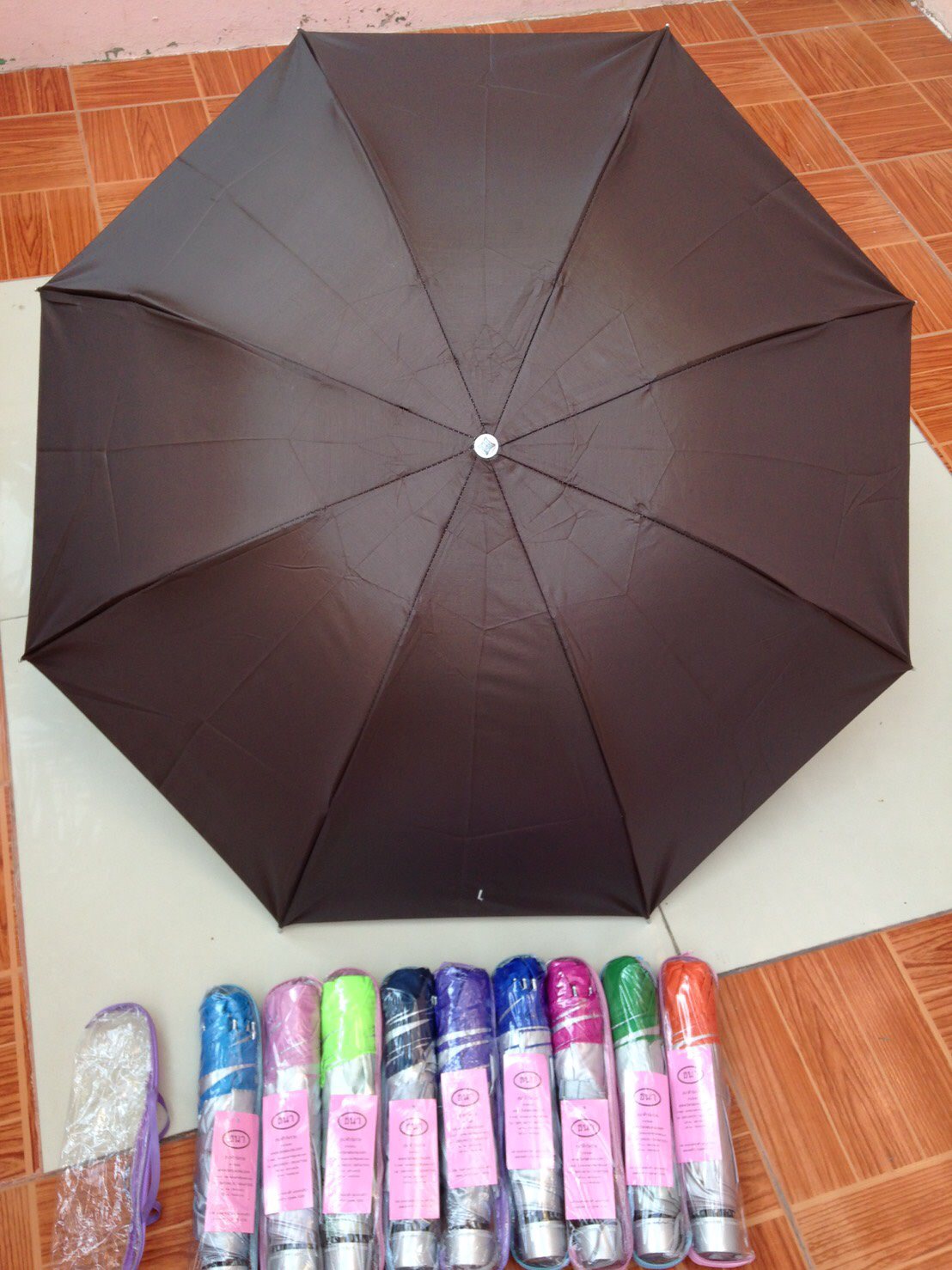 ร่มพับ3ตอน-ซองกระเป๋า