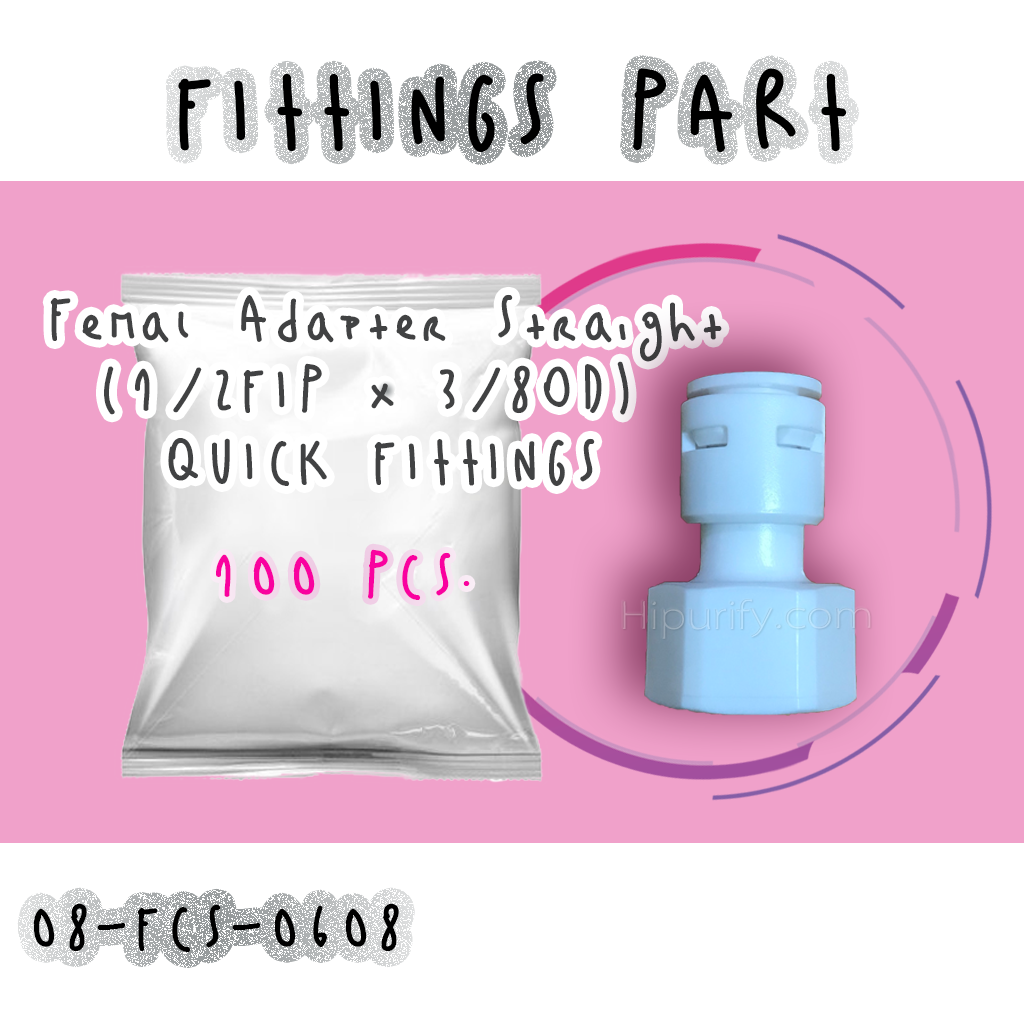 ข้อต่อตรง Femal Adapter Straight (1/2FIP x 3/8OD) QUICK FITTINGS