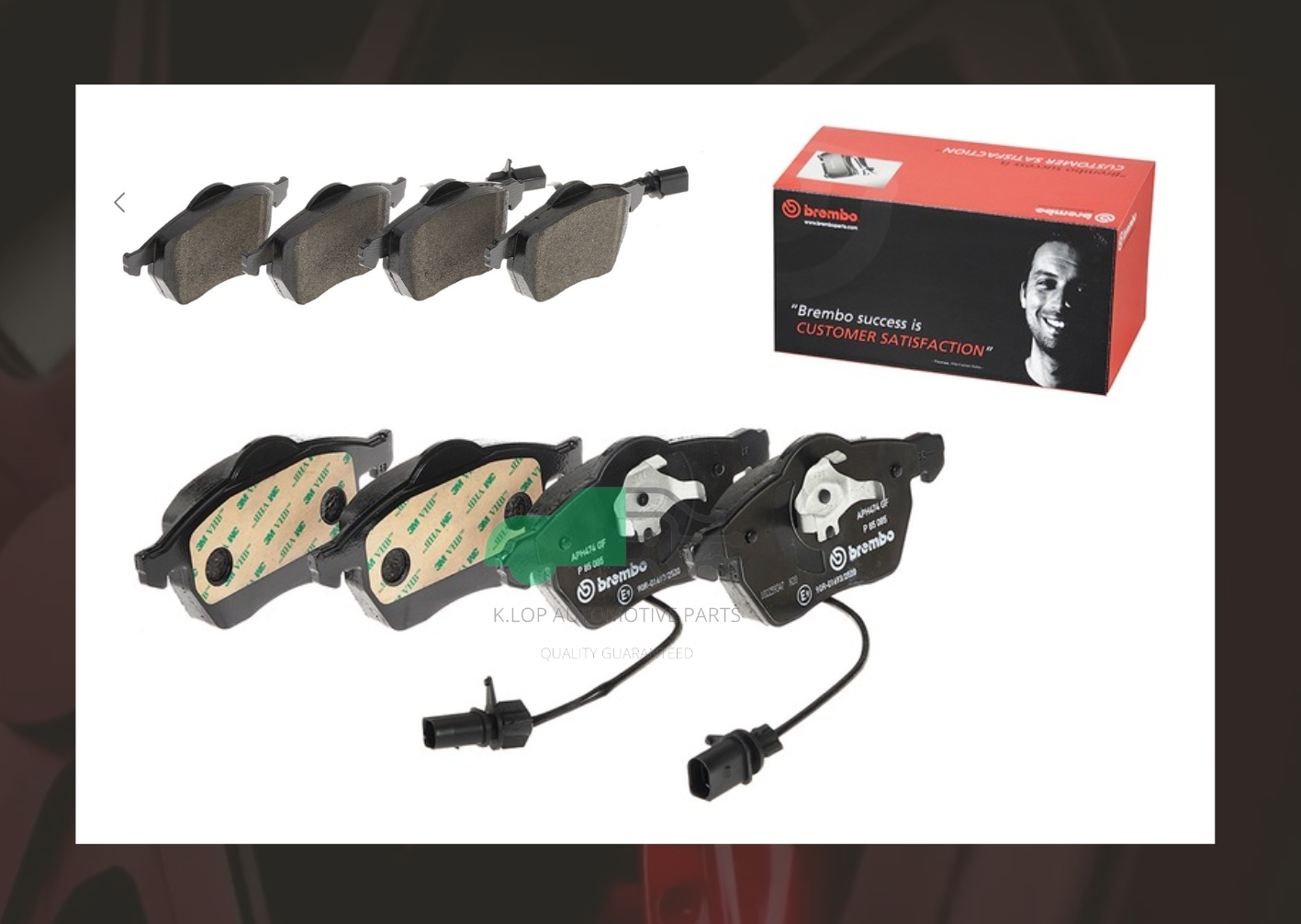 P85 085B ผ้าเบรกหน้า แท้ BREMBO รุ่น BLACK : VW Passat 3B3 (2.4), 3B6 (1.9TDI)/Audi A4 B5 (2.4 V6), A6 C5 (1.8 2.0 2.4 3.0)