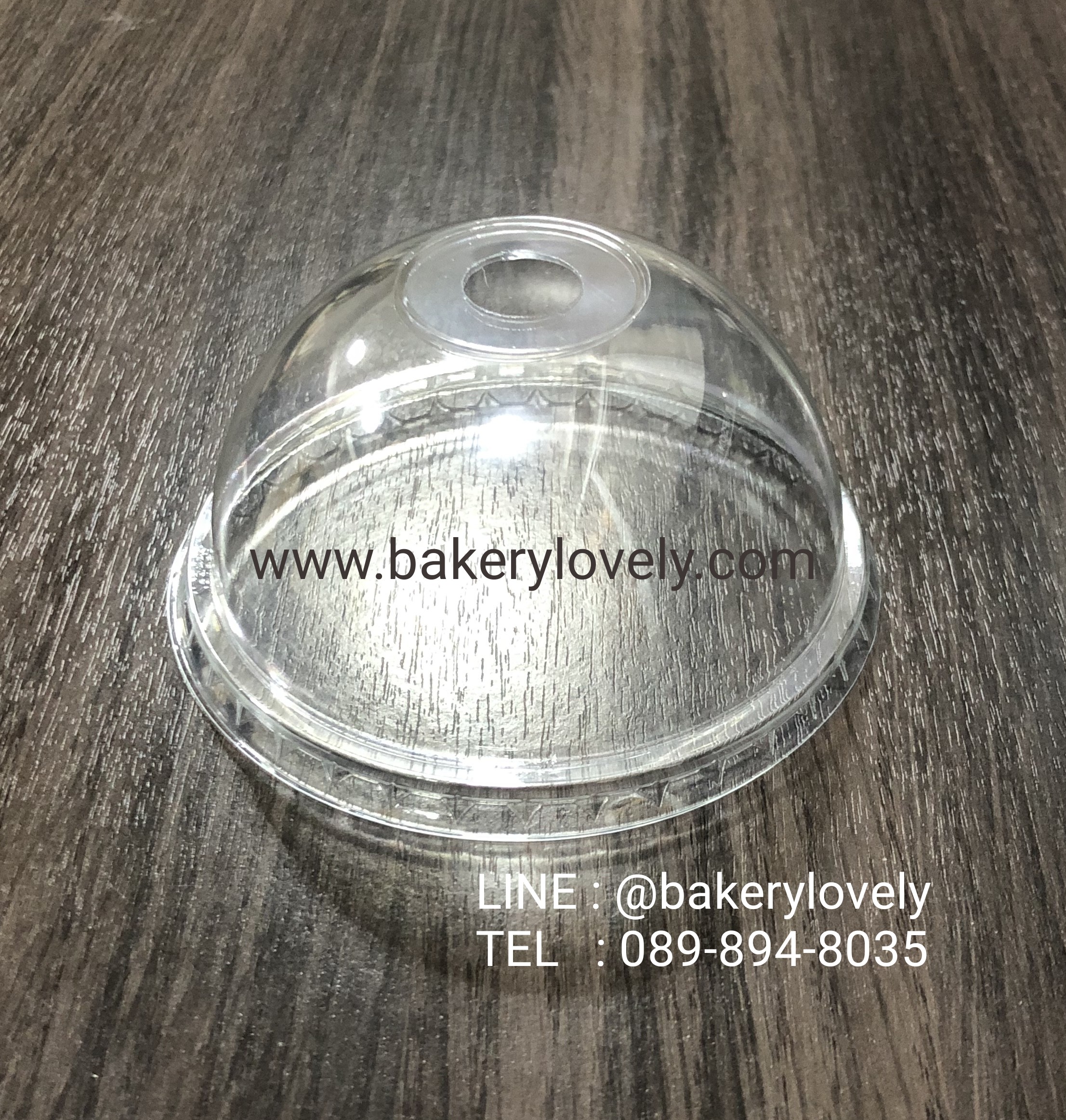 ฝาโดม ( ใส เจาะรู ) เส้นผ่านศูนย์กลาง 3.2 cm ปาก 10 cm สูง 5 cm