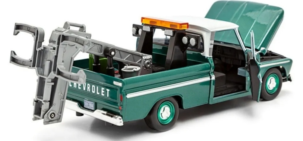 1966 Chevy C10 Fleetside Pickup Tow truck โมเดลรถเหล็ก scale 1:24 (ปลีก-ส่ง) สำเนา