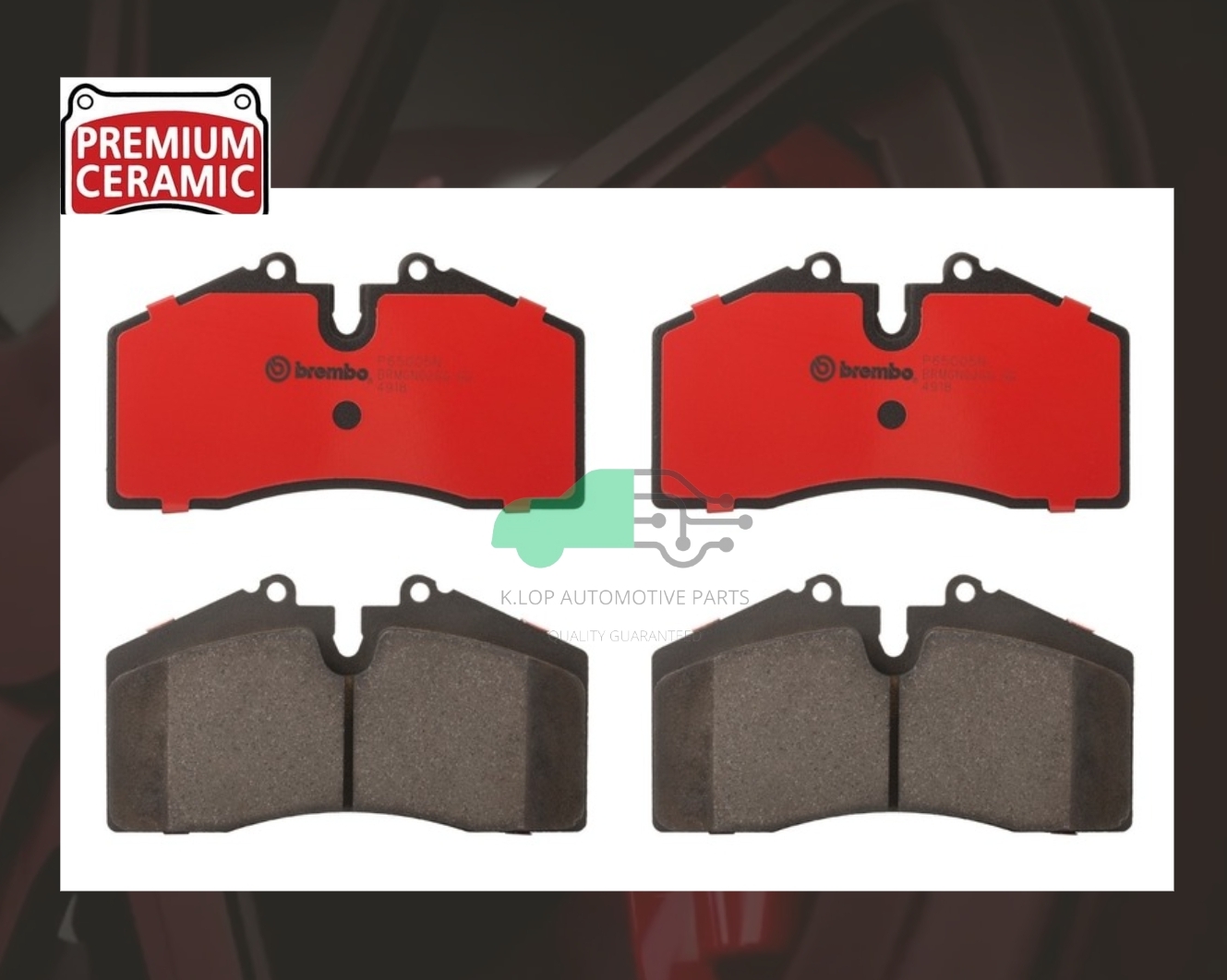 P65 005N ผ้าเบรกหน้า (แท้ BREMBO รุ่น Ceramic) PORSCHE 911 CARRERA 993 964 90-97