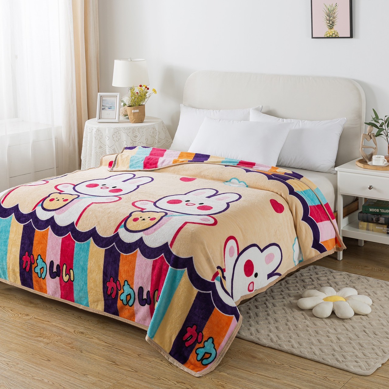 ผ้าห่มนาโน 6 ฟุตพิมพ์ลายการ์ตูน 12 ผืน