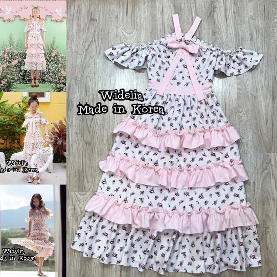*พร้อมส่ง*FR. Dress :: เดรสตัวยาวแขนห้อยตัวสวย