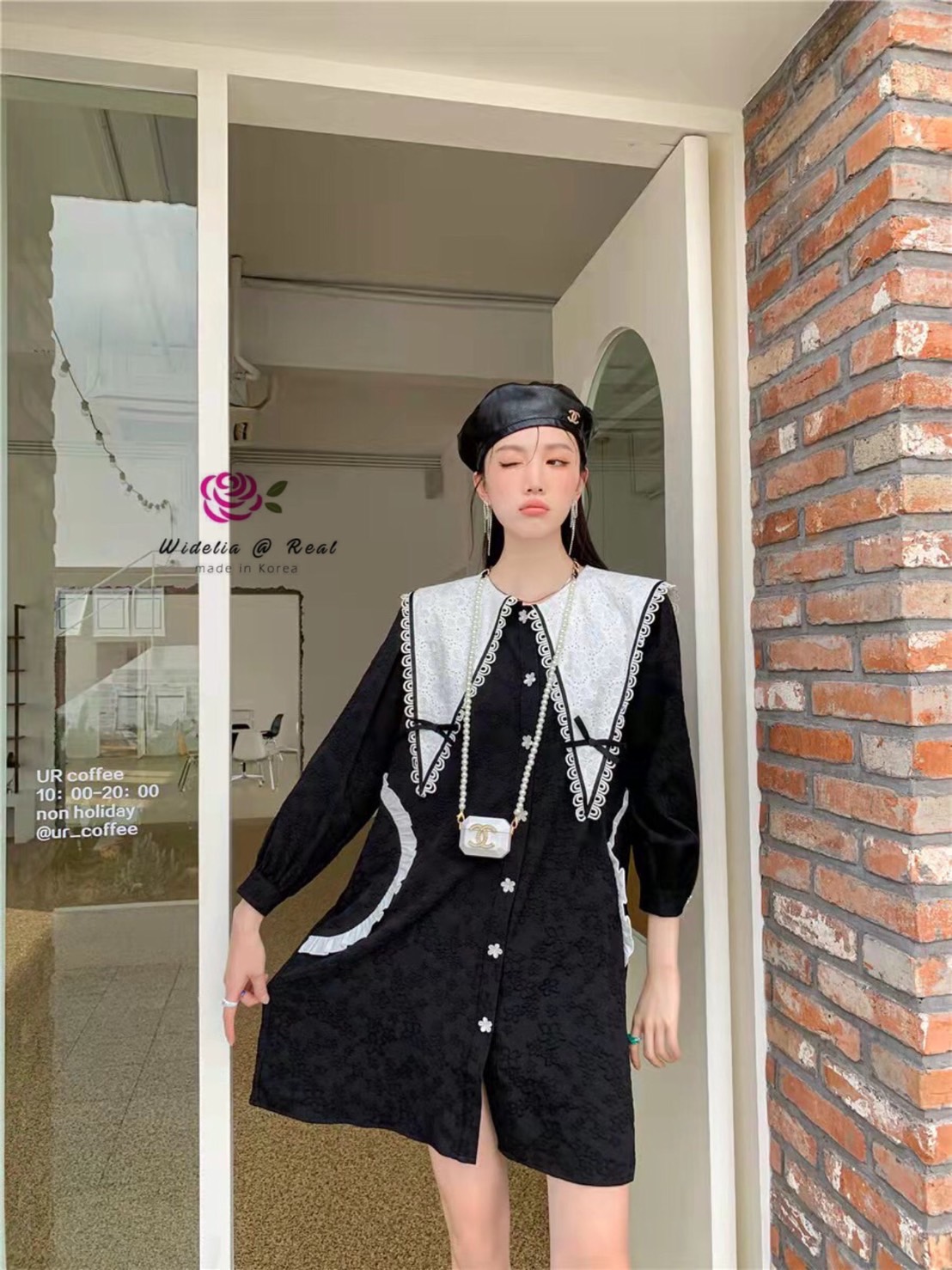 Korea Mini Dress มินิเดรสตัวสั้นแขนยาวแสนสวย