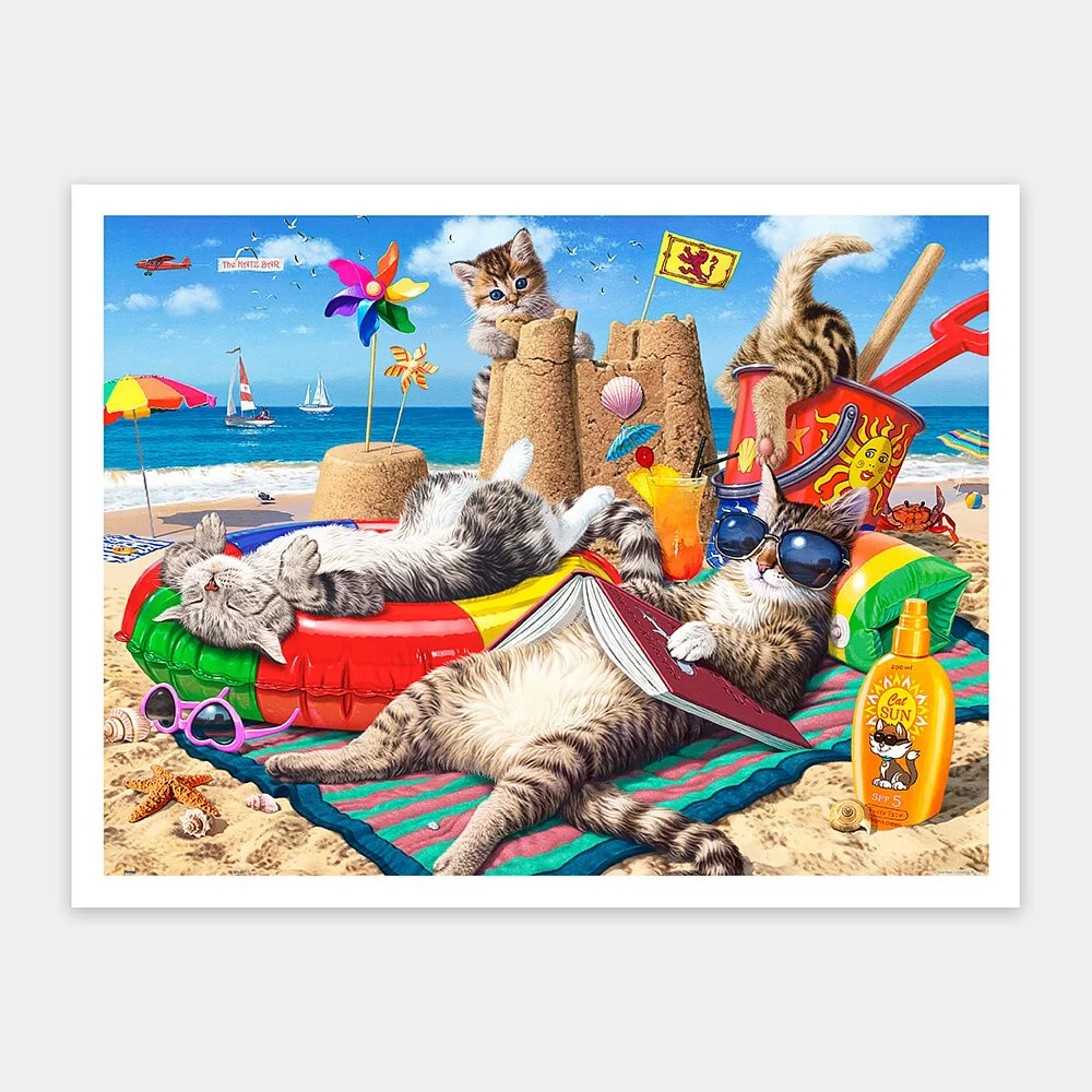 Pintoo - Cats On The Beach by Steve Read 1200 pcs.