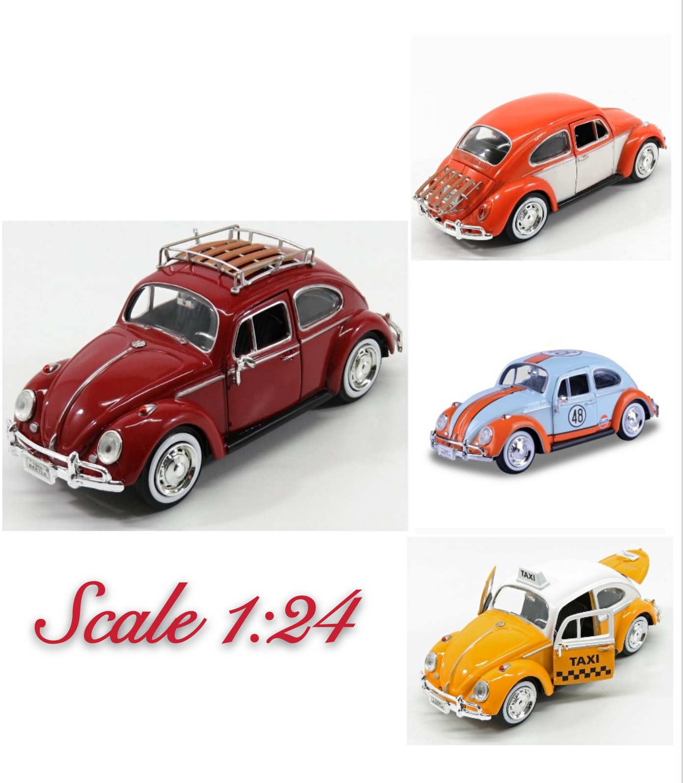 รถโฟล์คเต่า 1966 Volkswagen beetle scale 1:24 โมเดลรถเหล็ก (ปลีก-ส่ง)