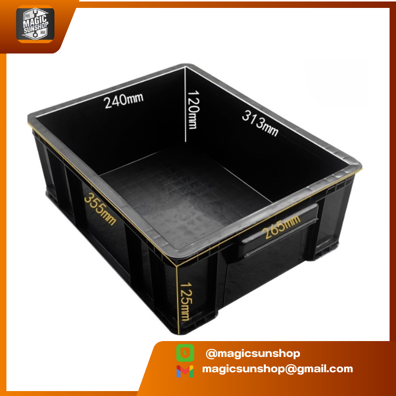 929882 Anti-static Turnover Box#3[355*265*125mm] Black