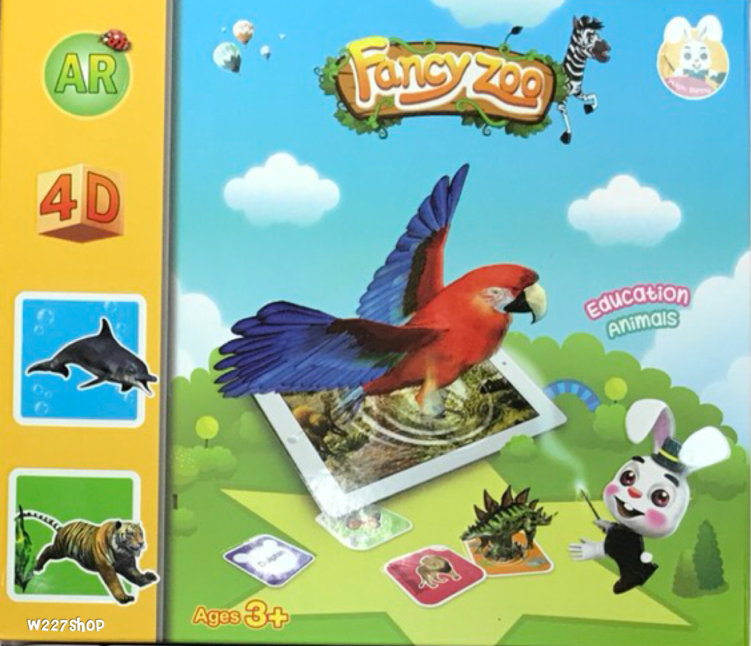 Flash card 4D Fancy Zoo AR Card การ์ดคำศัพย์ 13 ภาษา