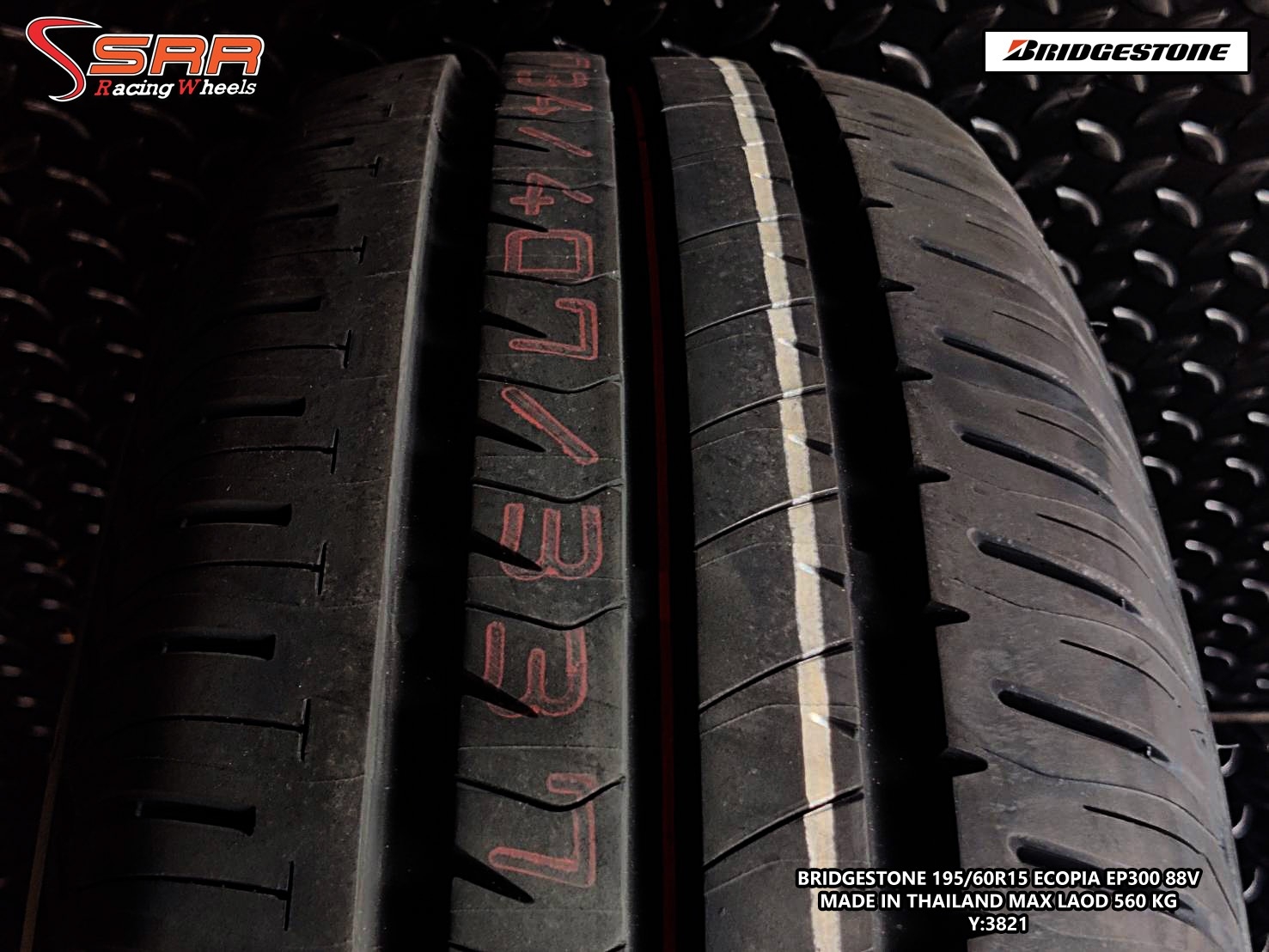 BRIDGESTONE ECOPIA EP300 195/60R15 ยางใหม่ปี2021 ราคาพิเศษ