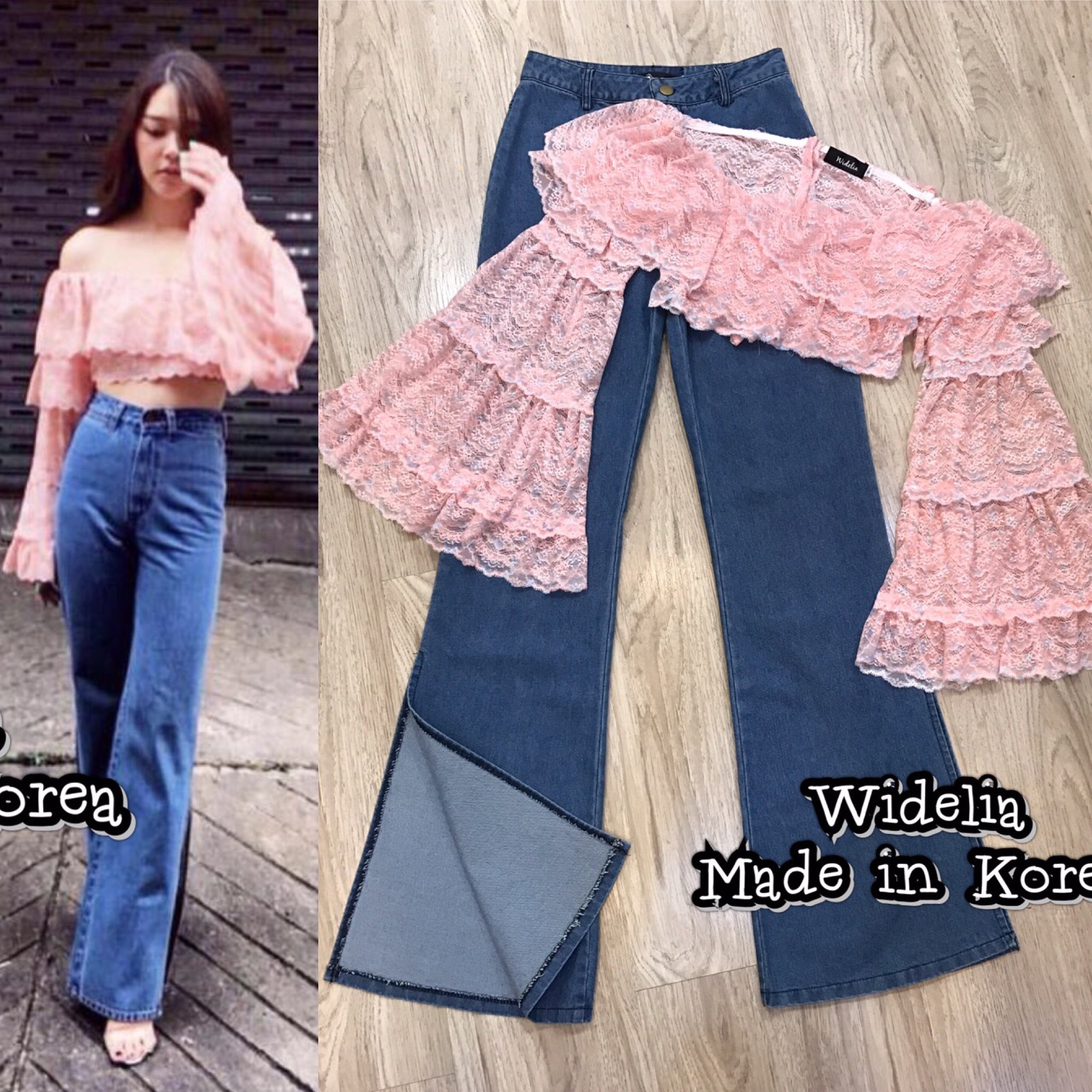 *พร้อมส่ง*Landmee' Set :: เสื้อปาดไหล่ตัวสวย กับกางเกงขายาวทรงสวยเป๊ะ