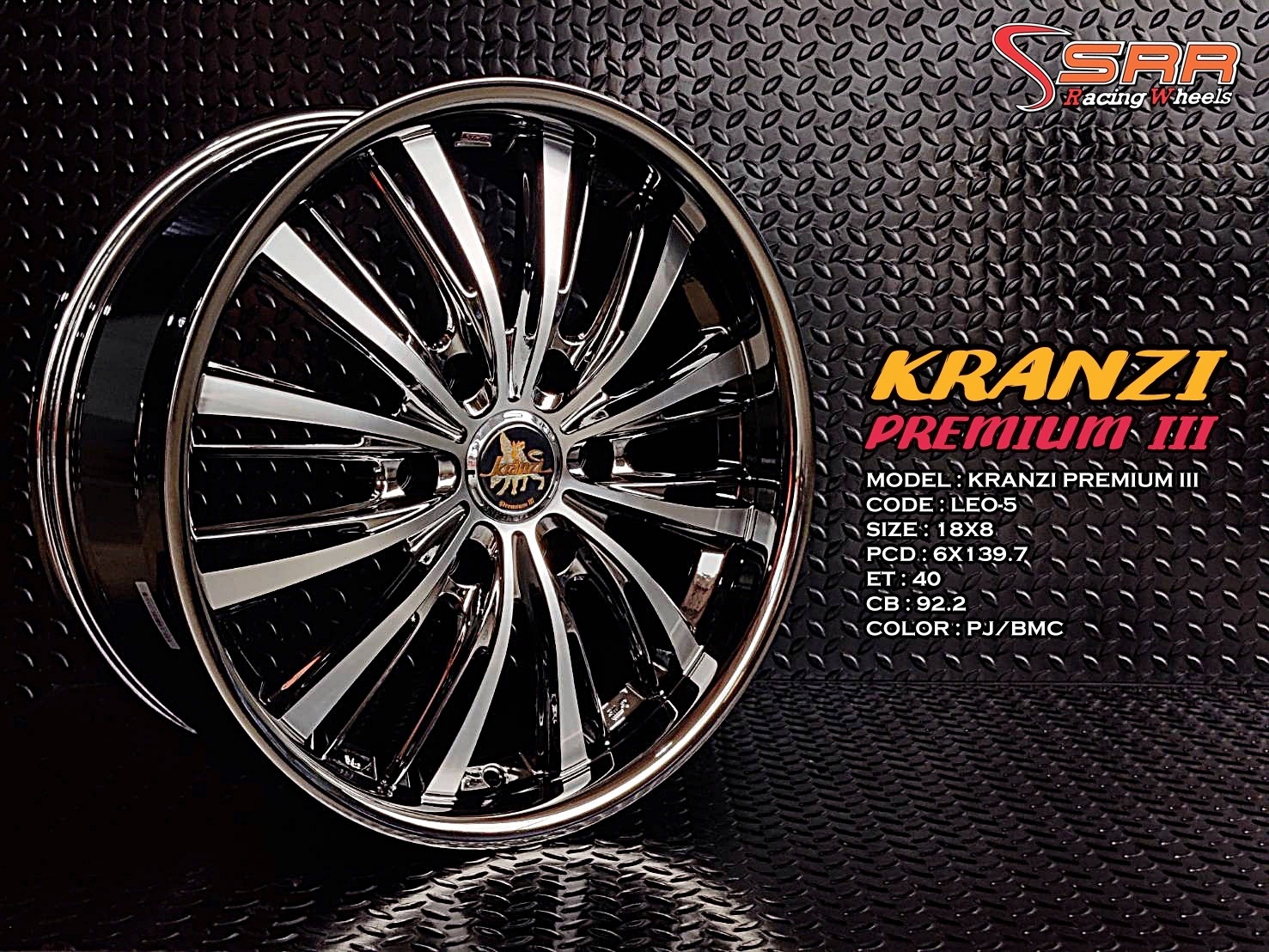 LEO-5 ขอบ18 6H139.7 ET40 PJ/BMC ล้อแม็กสำหรับรถยนต์ HYUNDAI H-1