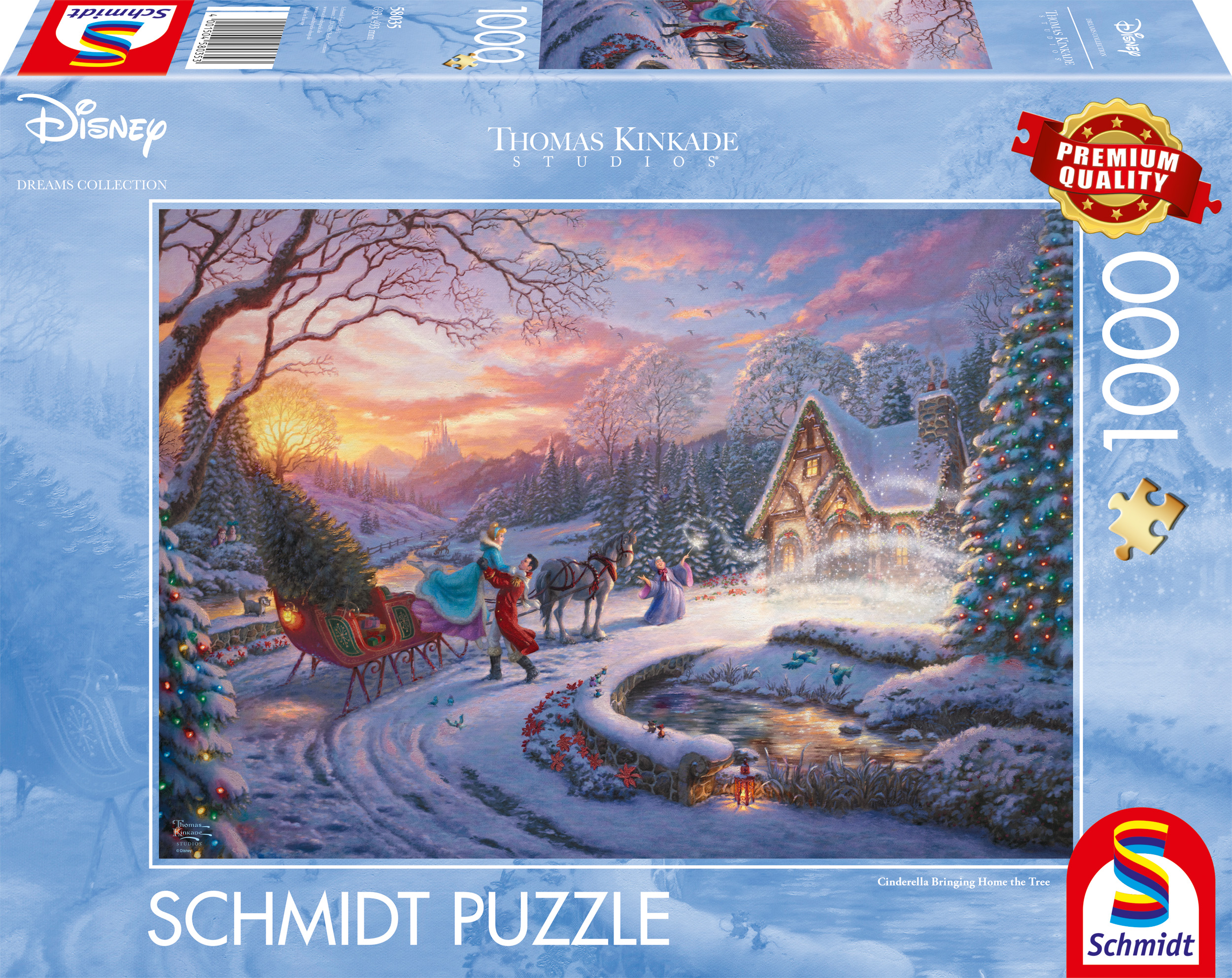 Schmidt - Disney : Cinderella Bringing Home the Tree by Thomas Kinkade 1000 pcs.