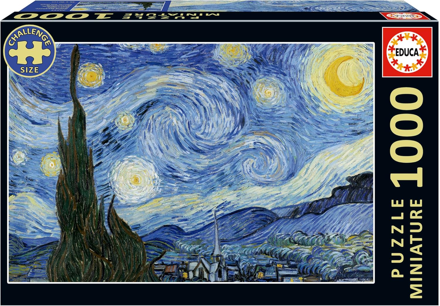 Educa - The Starry Night by Vincent Van Gogh (Miniature Puzzle) 1000 pcs.