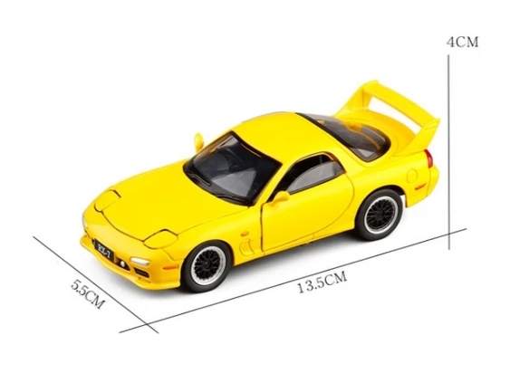 โมเดลรถเหล็ก Mazda Rx7 scale 1:32 มีเสียง มีไฟ (ปลีก-ส่ง)