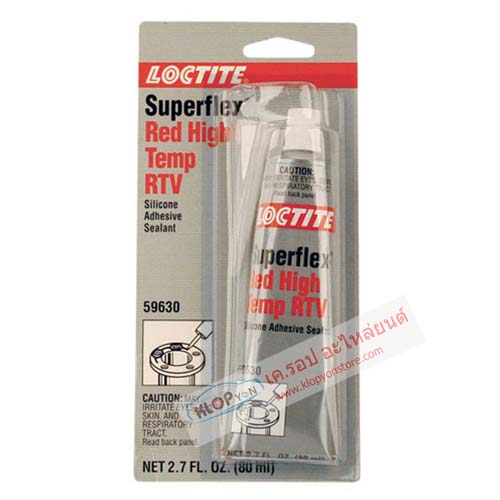 No.59630 กาวประเก็นเหลว ล็อคไทท์(LOCTITE) ซุปเปอร์เฟล็กซ์ ไฮ-เท็มพ์ อาร์ทีวี 80 กรัม สีแดง #594