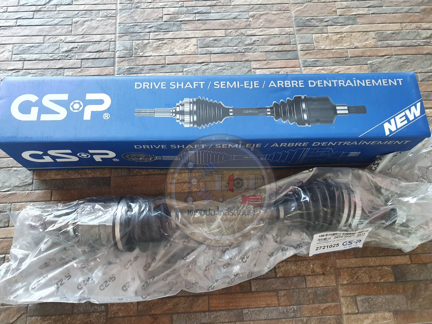 รหัสสินค้า 2721025 [เพลาขับรถยนต์ทั้งเส้นยี่ห้อ GS-P] (ด้าน L) (ABS = 48 T) TOYOTA VIOS XP40 / ปี 02-07