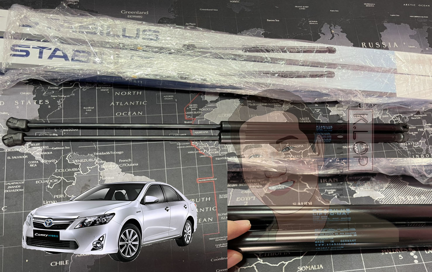 โช๊คฝากระโปรง-หน้า (STABILUS) TOYOTA Camry ACV50 ***ราคาต่อคู่