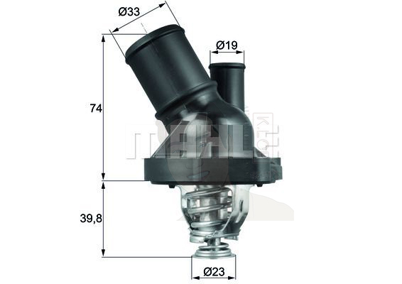 TI 200 82 วาล์วน้ำ+เสื้อ Escape 2.3, Tribute MPV L32715170A (ยี่ห้อ MAHLE)
