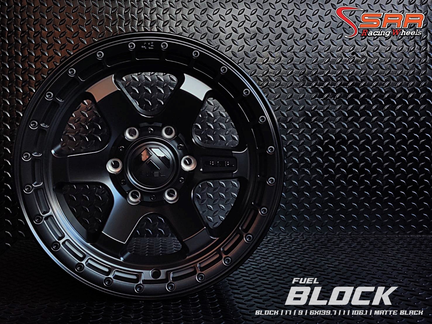 FUEL BLOCK ขอบ17x9 6H139.7 ET1 MATTE BLACK มีจำหน่ายที่ร้านSRR