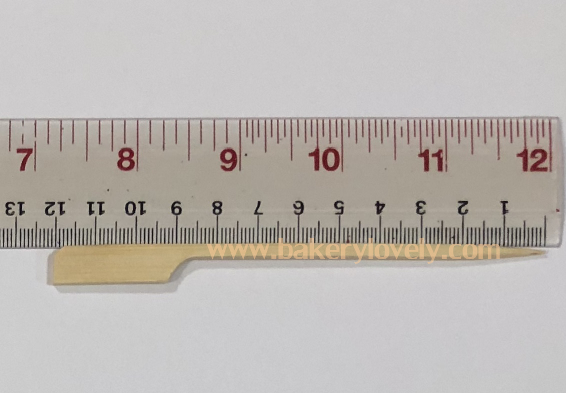 ไม้เสียบหัวธง เกรด A ยาว 12 cm เหลี่ยม