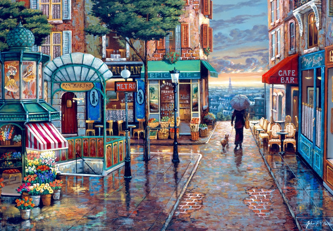 Bluebird Puzzle - Rainy Day Stroll 1000 pcs.