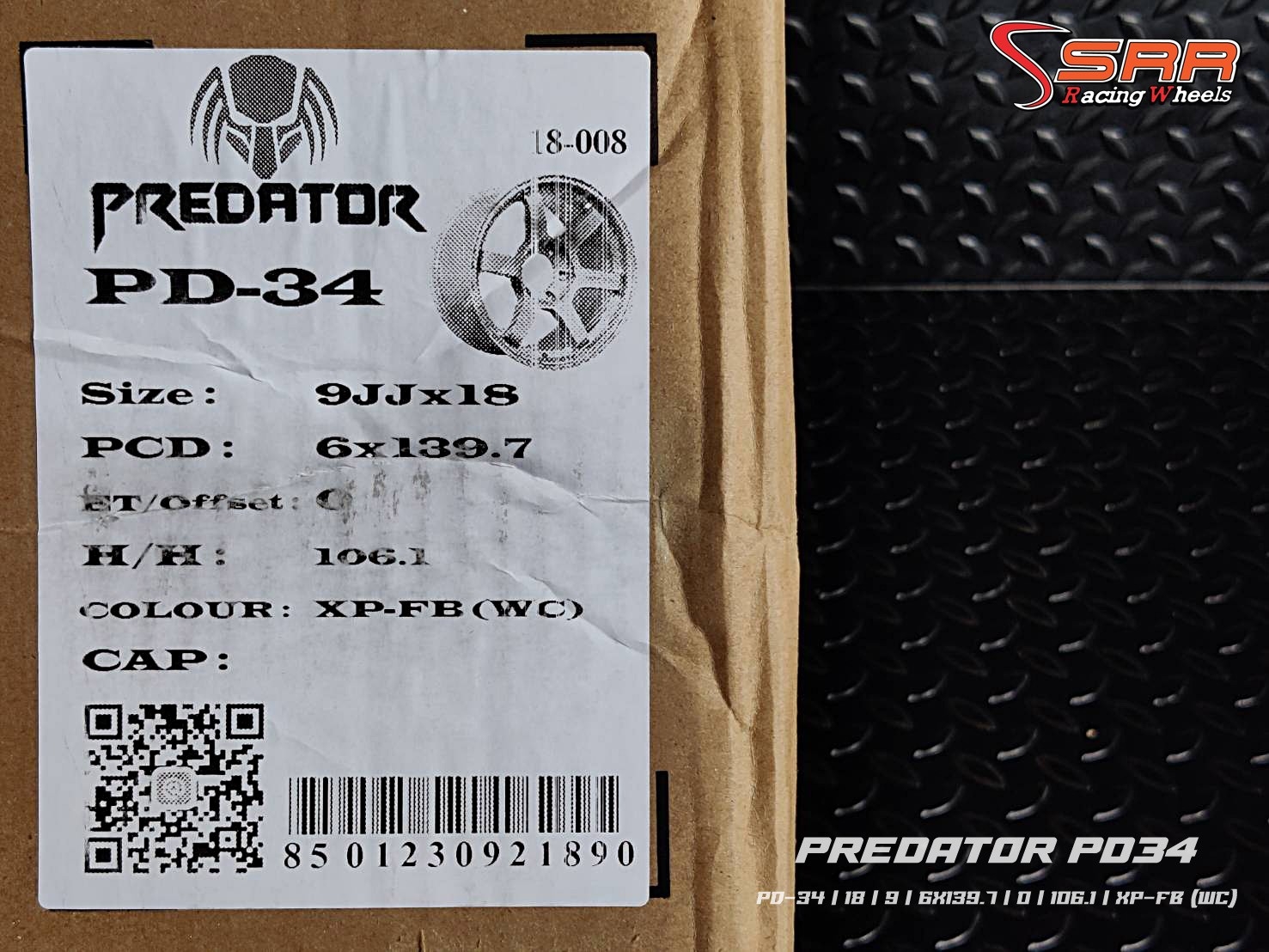 PREDATOR PD-34 TE37 ขอบ18 6H139.7 ET0 XP-FB (WC)