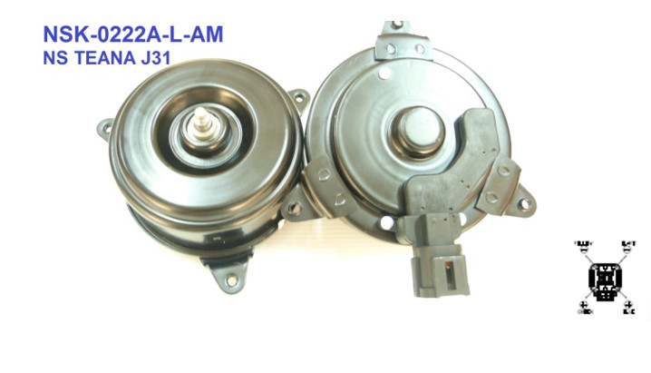 มอเตอร์พัดลม-แผงหม้อน้ำ (รหัสสินค้า NSK-0222A-L-AM) Nissan Teana J31