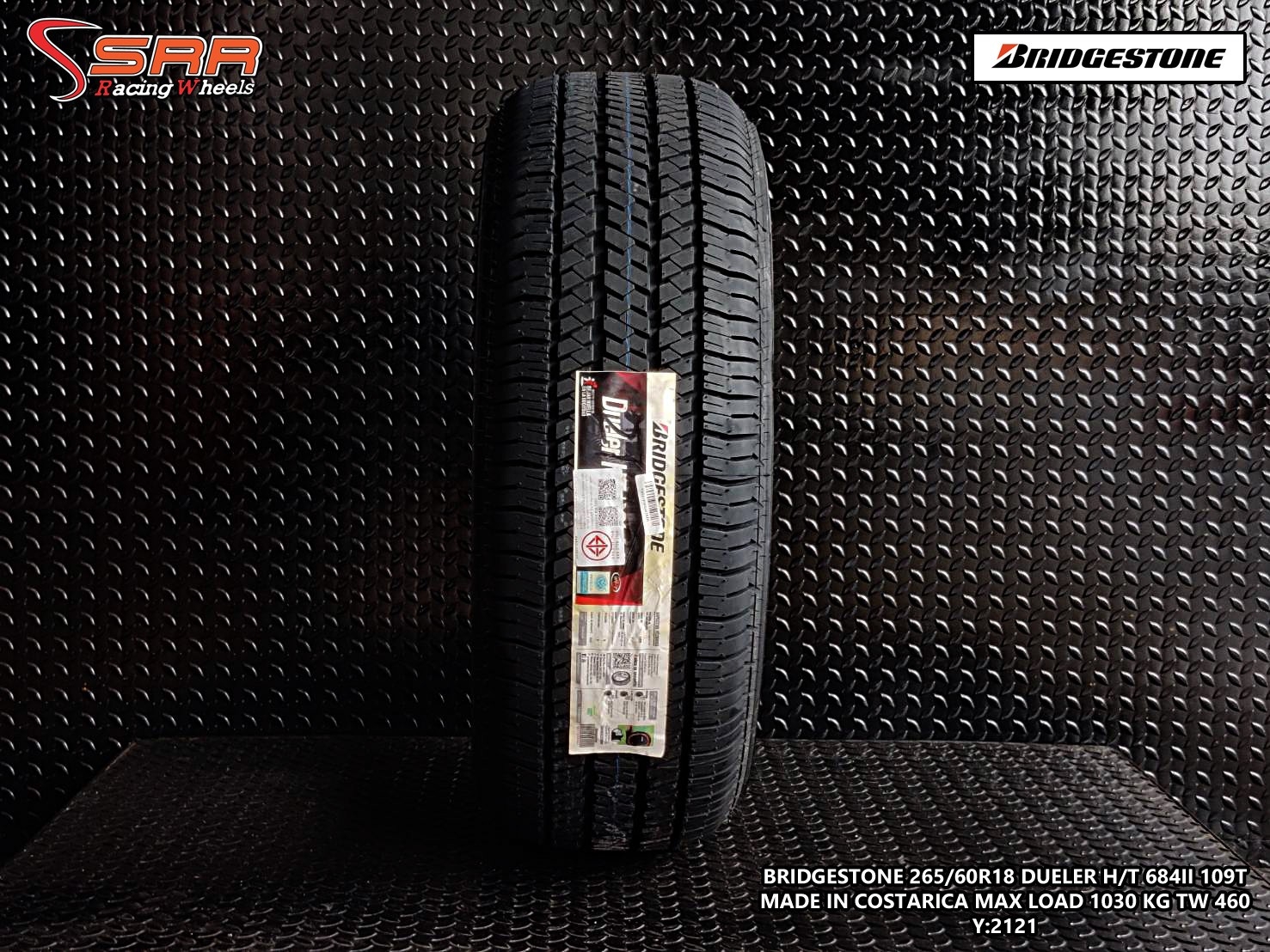 BRIDGESTONE DUELER H/T 684-II 265/60R18 ยางใหม่ ปี2021 ราคาพิเศษ