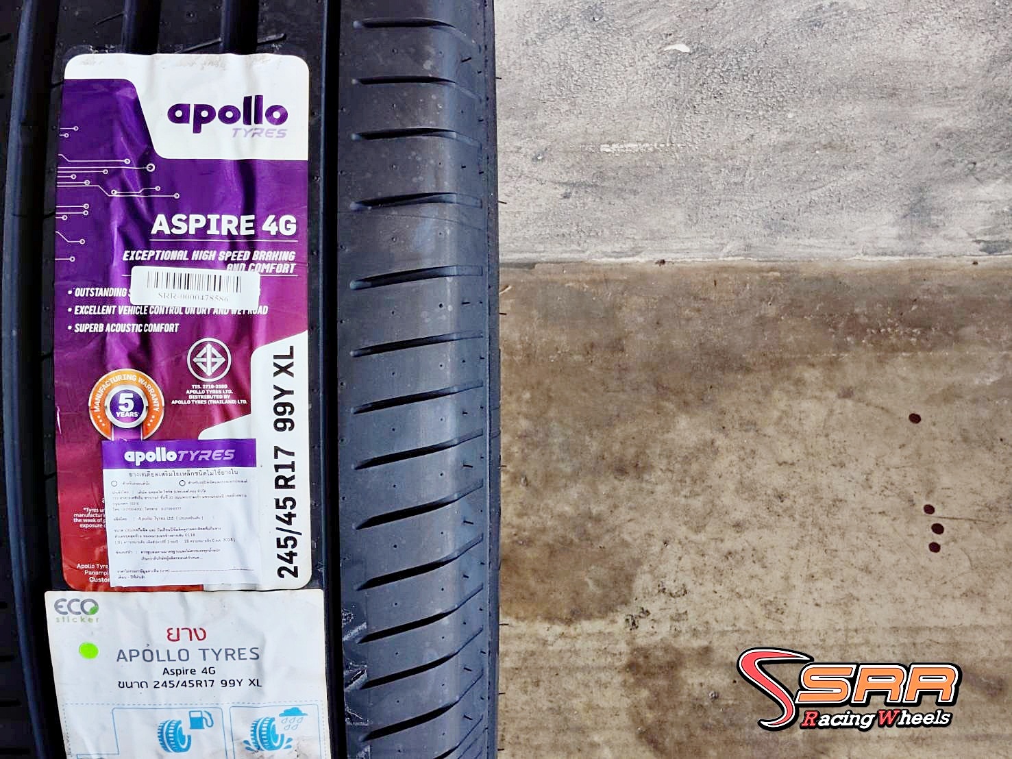 APOLLO ASPIRE 4G 245/45R17 ยางใหม่ ปี2021 ราคาพิเศษ