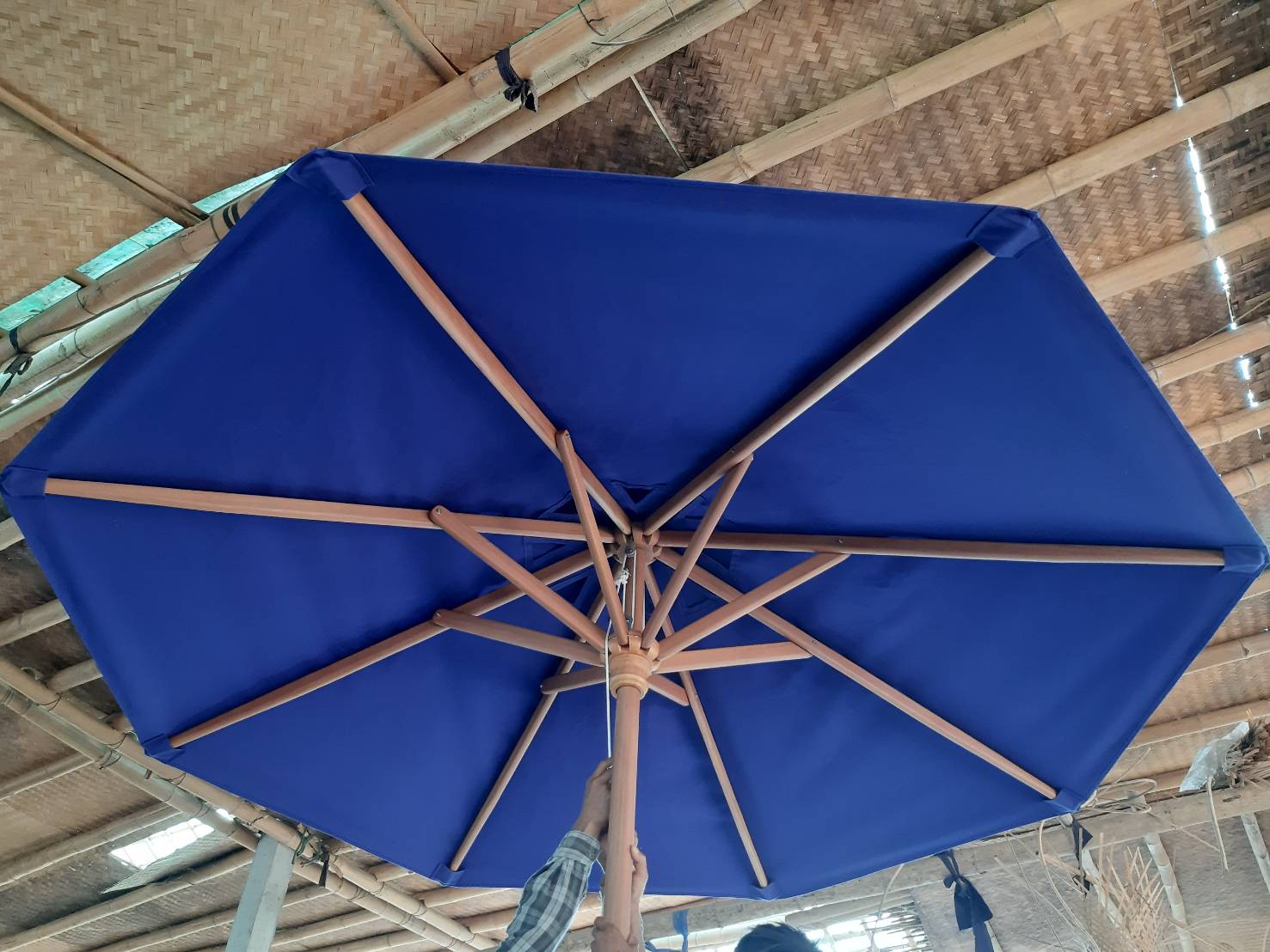 ร่มไม้ 50 นิ้ว ผ้า ซัลเบลล่า sunbella wood umbrella