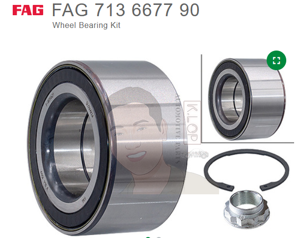 ยี่ห้อ FAG Kit ล้อหน้า BMW E83 E53 E90 ( 1 ข้าง )